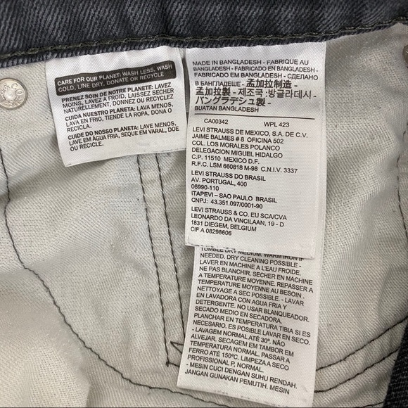 Levi's 502 Custom Cutoff Raw Hem Jean Shorts Sz 36 - Picture 7 of 12